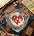 THE "IT'S OK" HEART-SHAPED GLASS ASHTRAY
